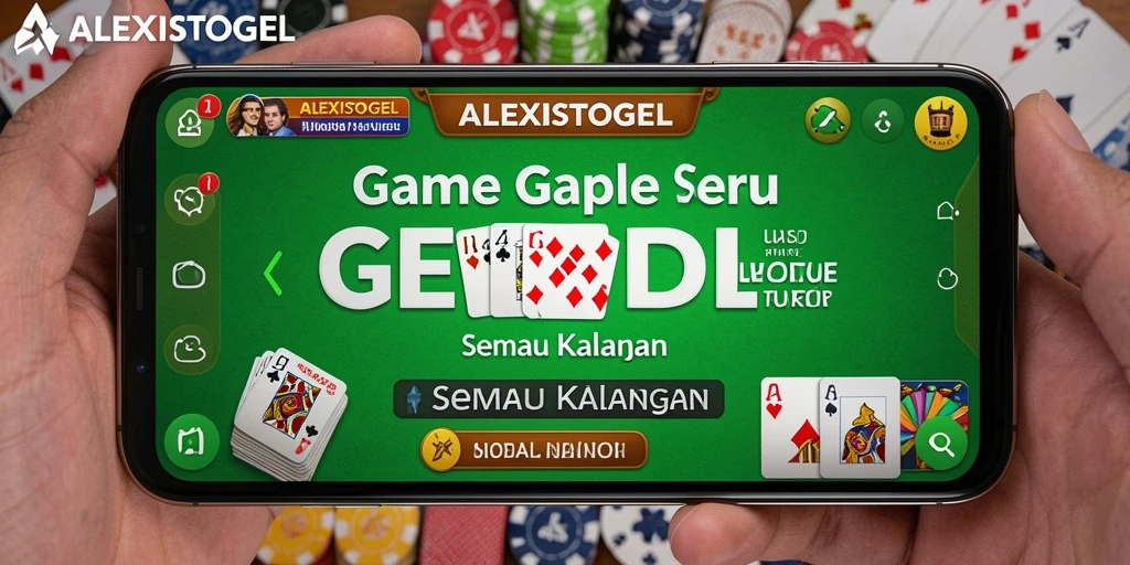 Screenshot gameplay ALEXISTOGEL menampilkan serunya permainan Gaple.