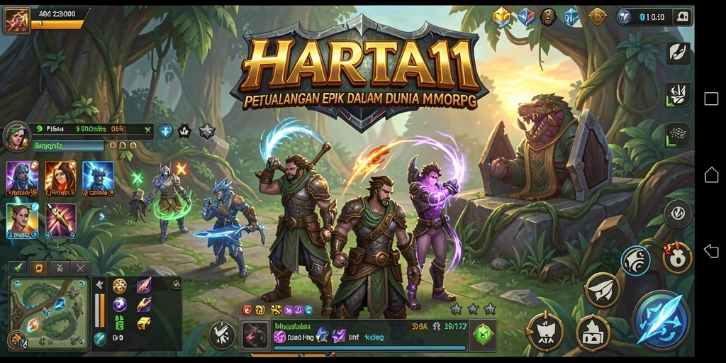 Tampilan gameplay HARTA11 dengan aksi seru dan petualangan epik.
