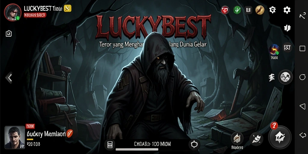 Tangkapan layar gameplay LUCKYBEST yang menyeramkan dan mendebarkan.