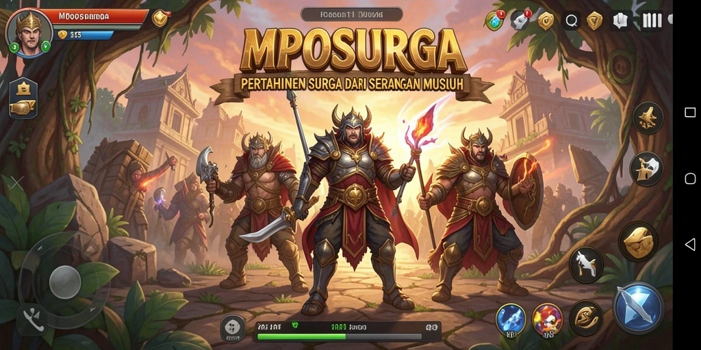 Tangkapan layar gameplay MPOSURGA yang menegangkan di Tower Defense.