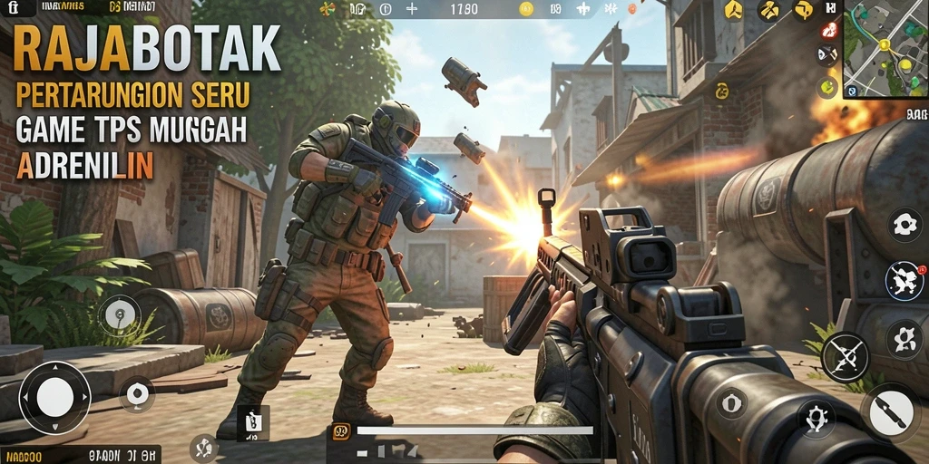 Screenshot RAJABOTAK menampilkan aksi pertarungan yang mendebarkan.