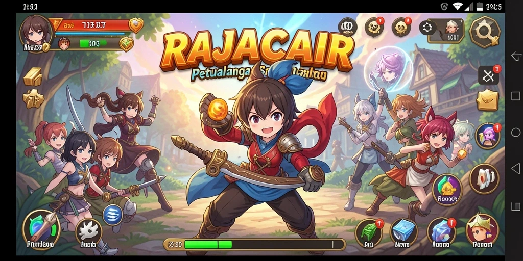 Tangkapan layar RAJACAIR menampilkan aksi seru di dunia anime.
