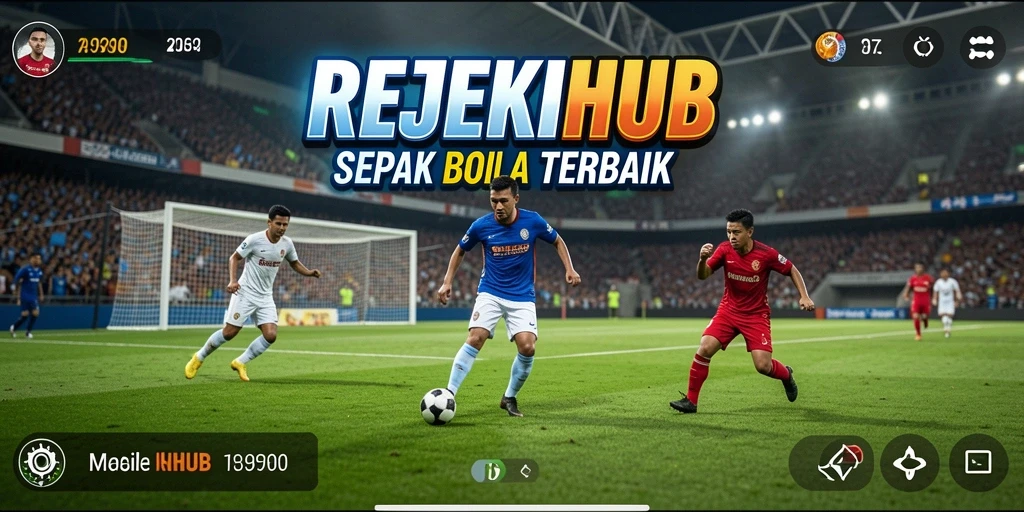 Tampilan gameplay menarik dari REJEKIHUB yang penuh aksi sepak bola.