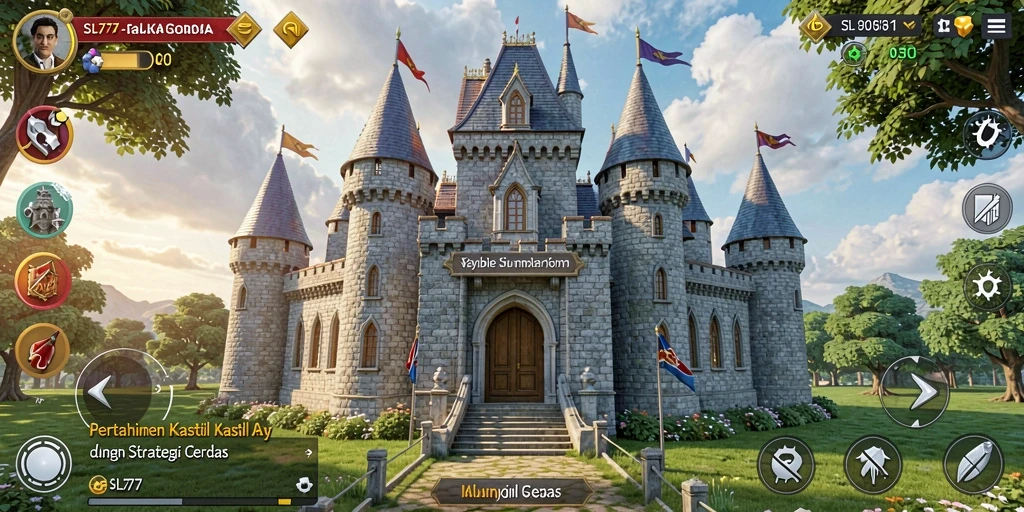 Tampilan seru gameplay Tower Defense SL777 yang menantang.