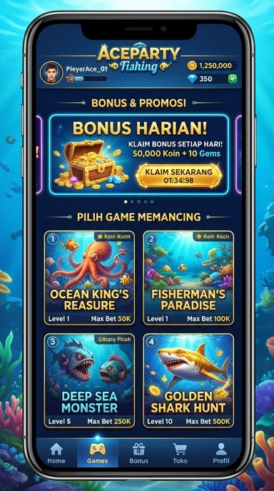 Fitur pencarian cepat di aceparty untuk menemukan aplikasi.